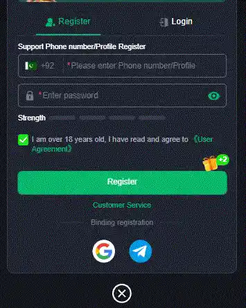 Register in Earning games 