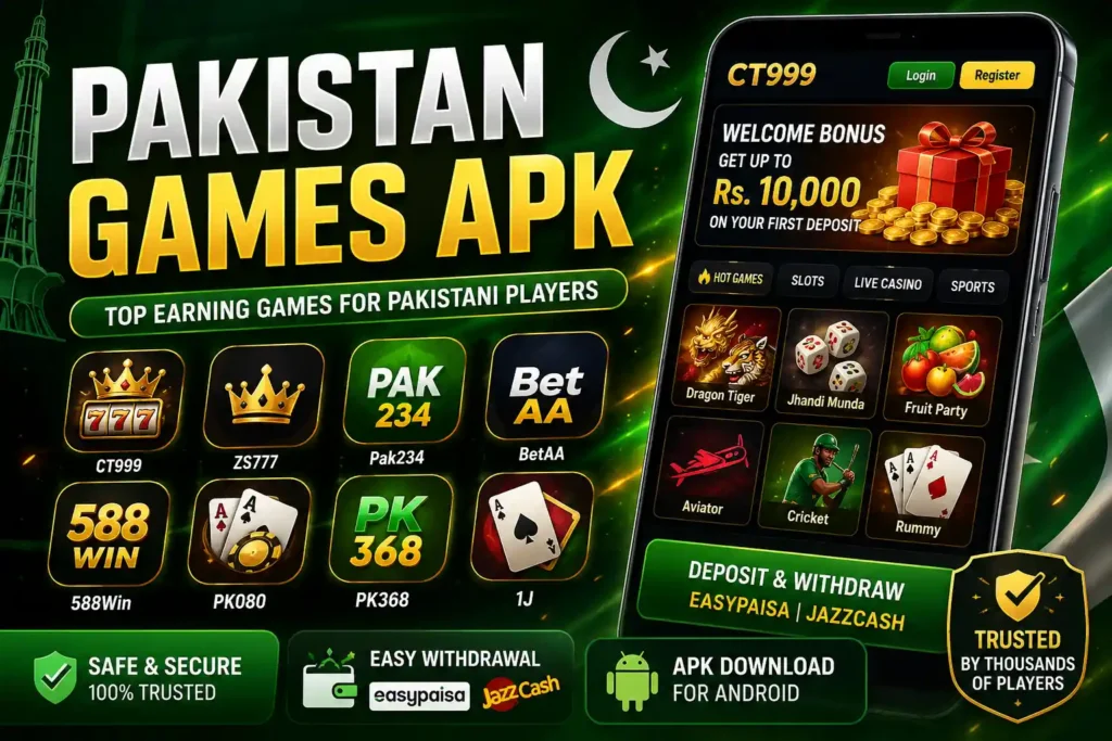 pakistan game apk top earninng games 2026
