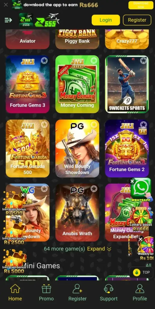 Z555 game latest earning platform